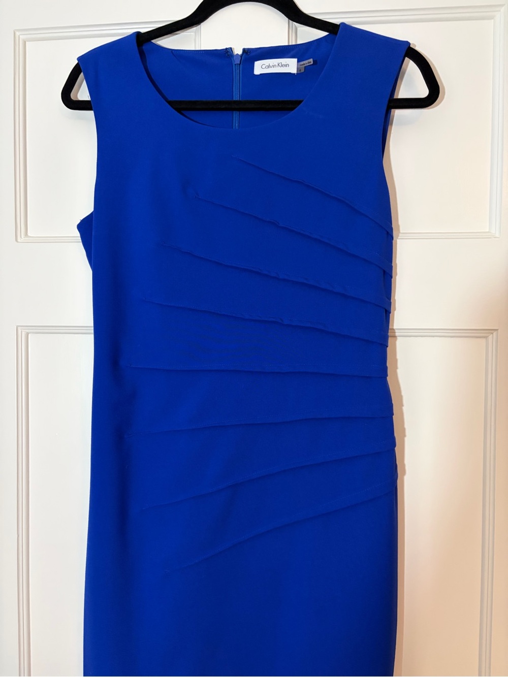 Calvin Klein Cobalt Blue Sleeveless Sheath Dress